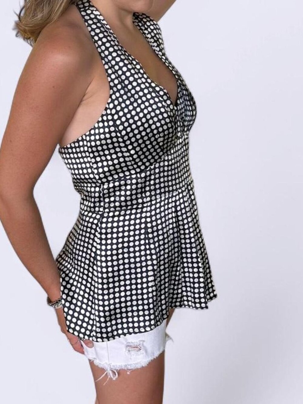 Nanette Lepore polka dot halter going out top!